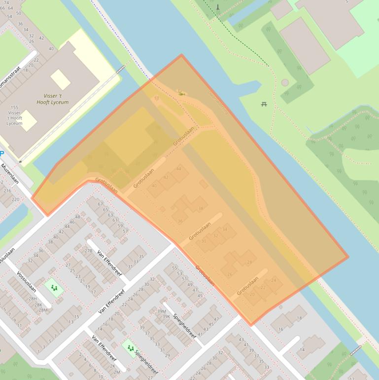 Kaart van postcodegebied 2353BW.