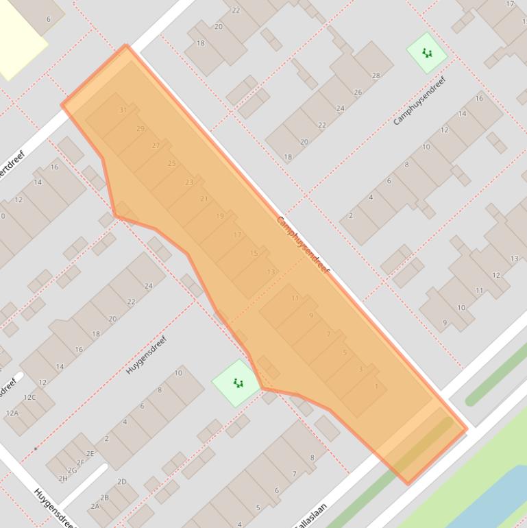 Kaart van postcodegebied 2353CH.