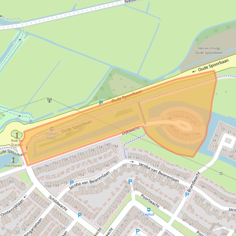 Kaart van postcodegebied 2353DE.