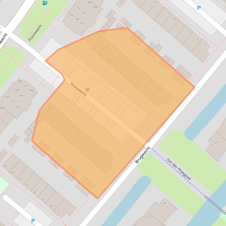 Kaart van postcodegebied 2353DJ.