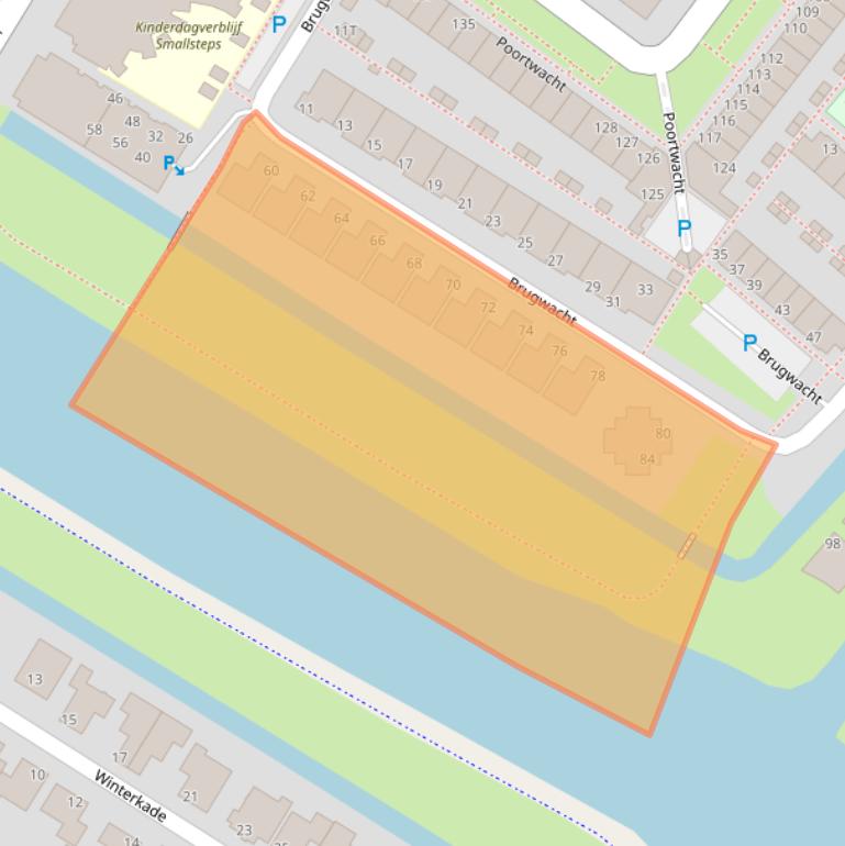 Kaart van postcodegebied 2353DN.