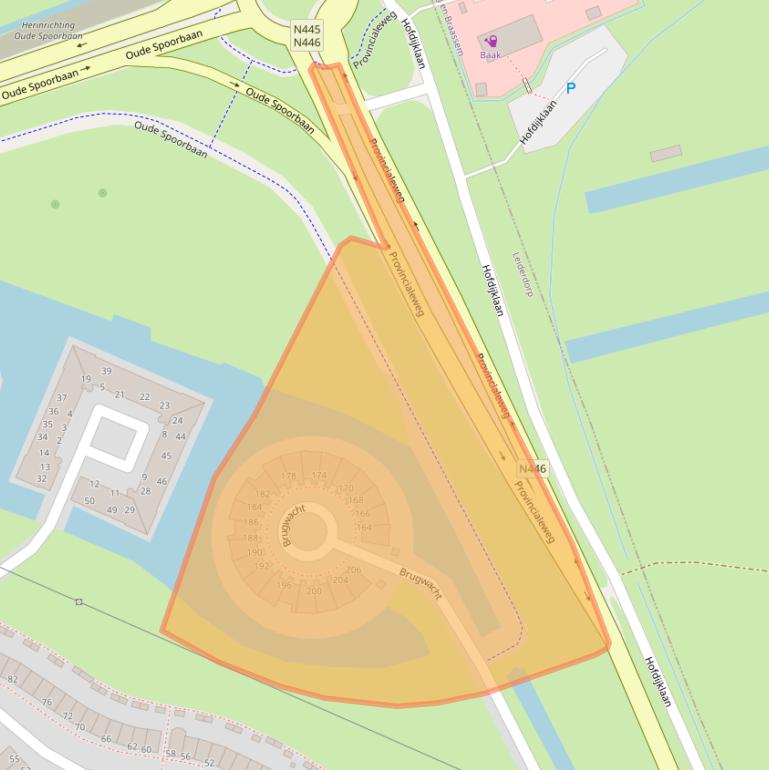 Kaart van postcodegebied 2353DR.