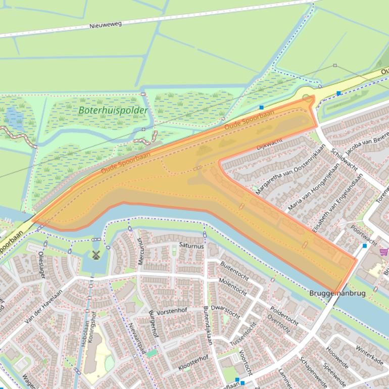 Kaart van postcodegebied 2353EG.