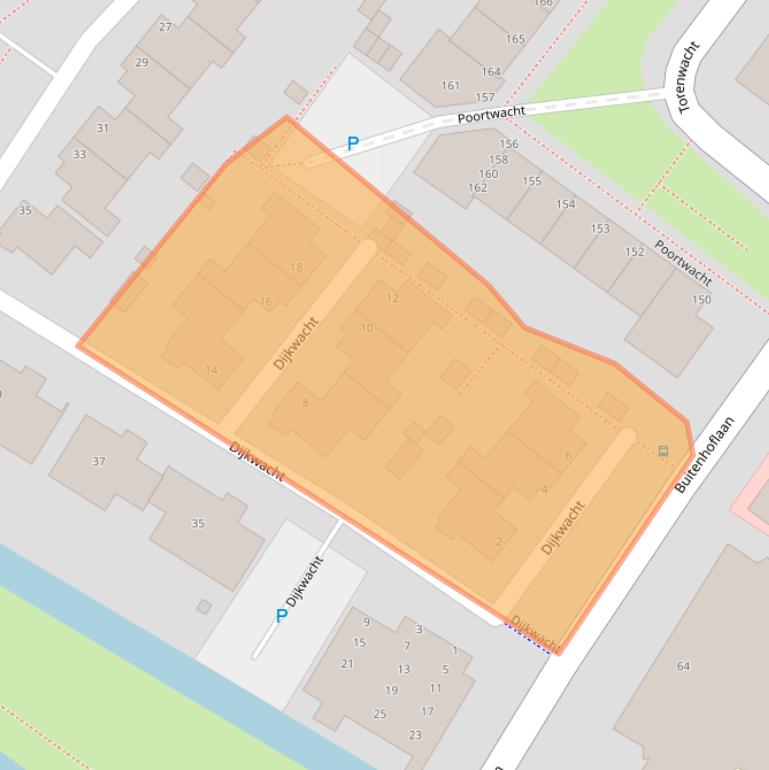 Kaart van postcodegebied 2353EJ.