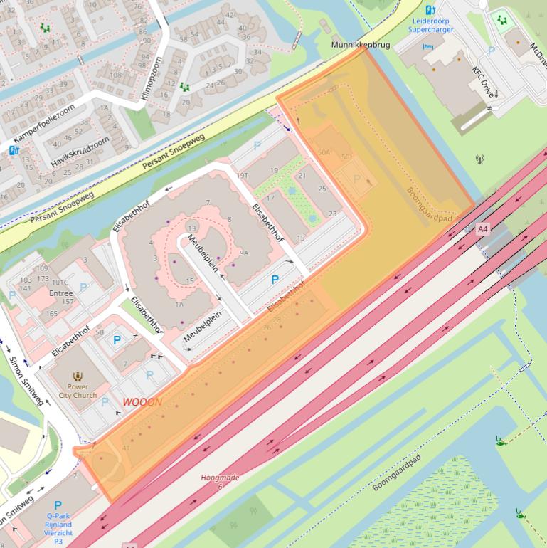 Kaart van postcodegebied 2353EZ.
