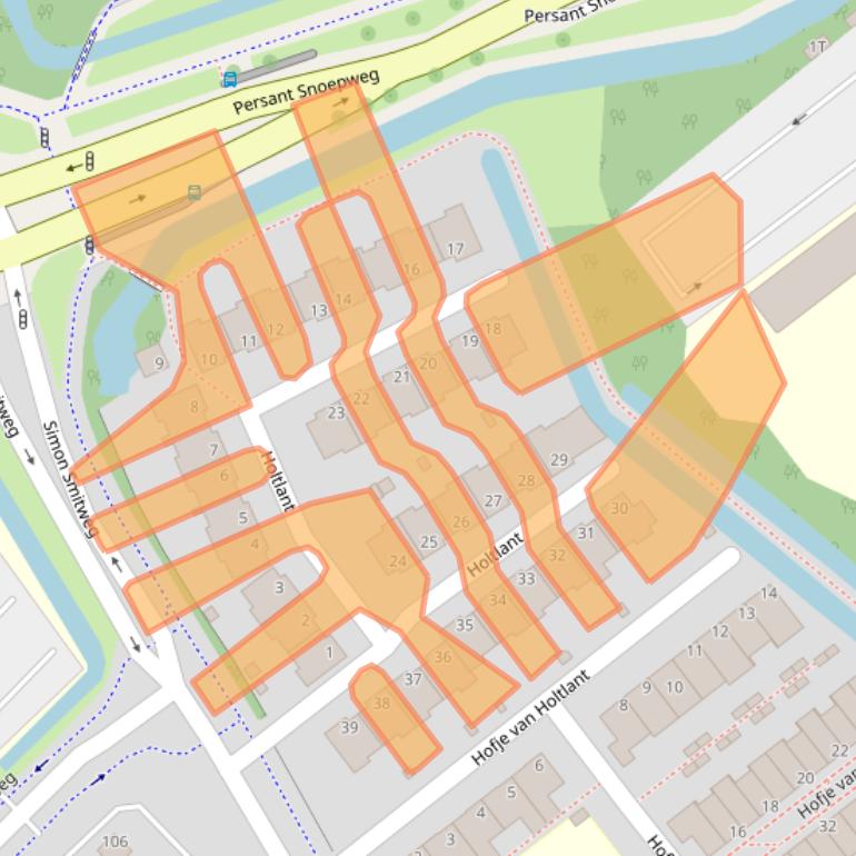 Kaart van postcodegebied 2353GC.