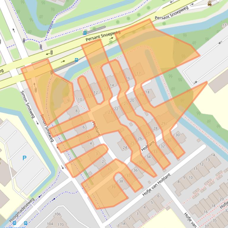 Kaart van postcodegebied 2353GD.