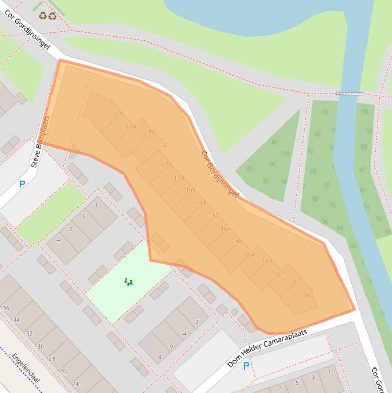 Kaart van postcodegebied 2353GL.