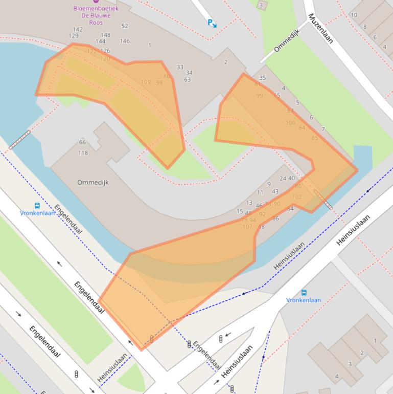 Kaart van postcodegebied 2353GN.