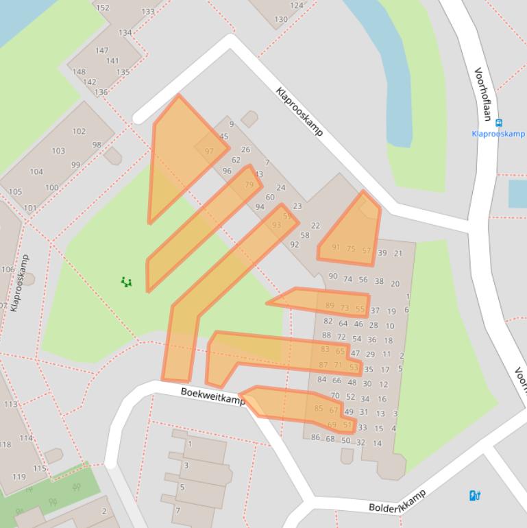 Kaart van postcodegebied 2353HB.