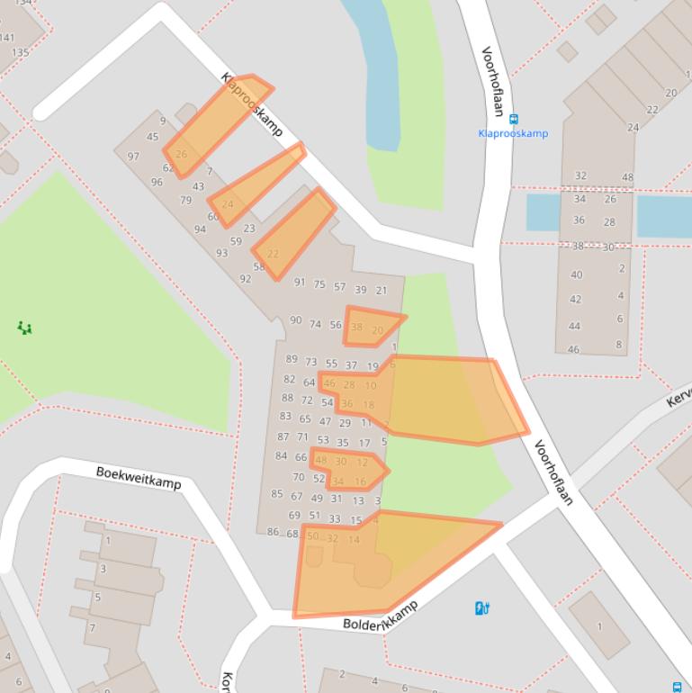 Kaart van postcodegebied 2353HD.