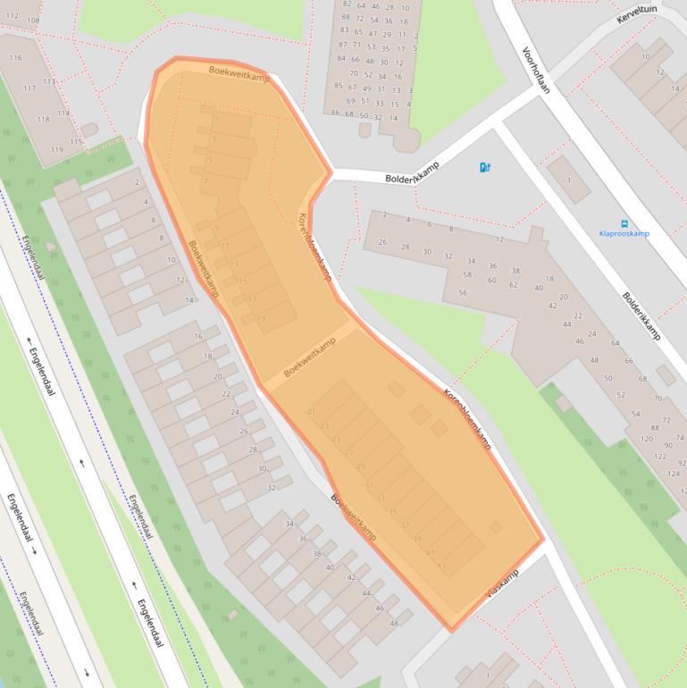 Kaart van postcodegebied 2353HH.