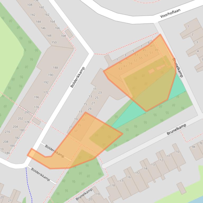 Kaart van postcodegebied 2353HL.