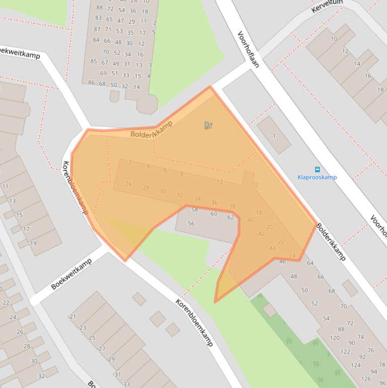 Kaart van postcodegebied 2353HM.