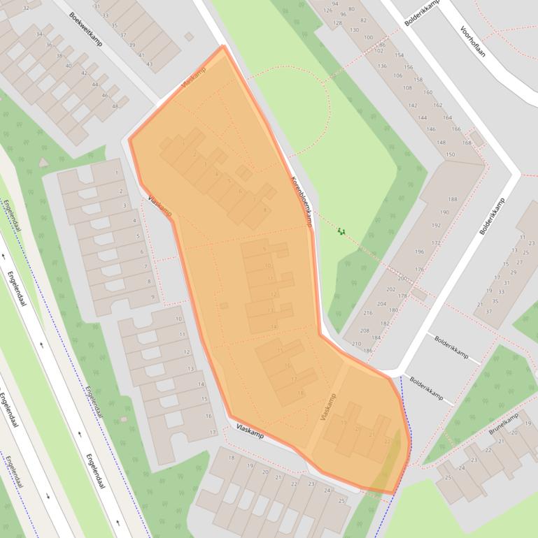 Kaart van postcodegebied 2353HS.