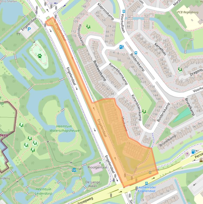 Kaart van postcodegebied 2353HT.