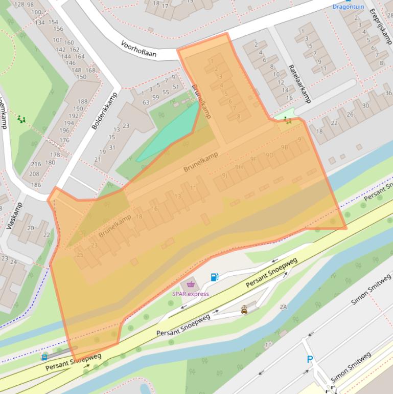 Kaart van postcodegebied 2353HV.
