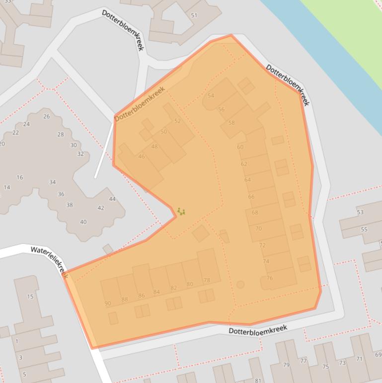 Kaart van postcodegebied 2353JD.