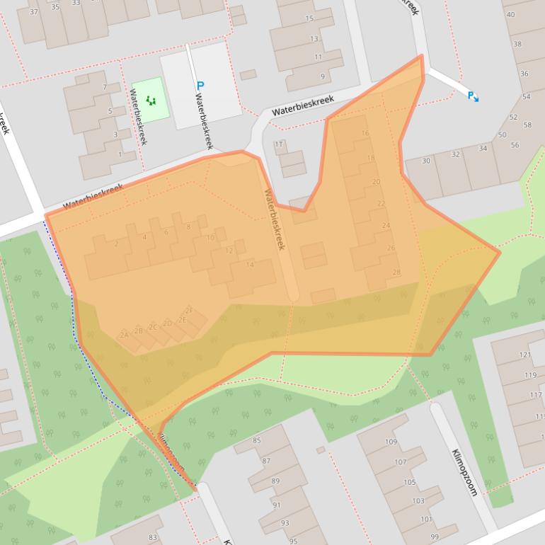 Kaart van postcodegebied 2353JG.