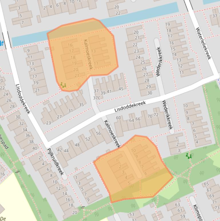 Kaart van postcodegebied 2353JM.