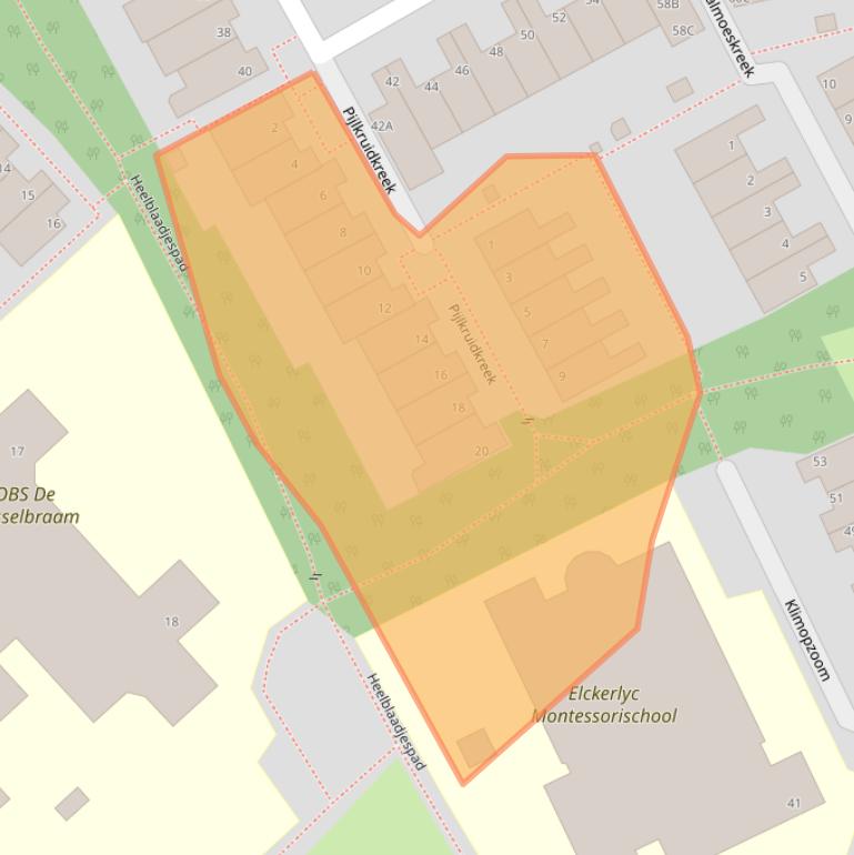 Kaart van postcodegebied 2353JT.