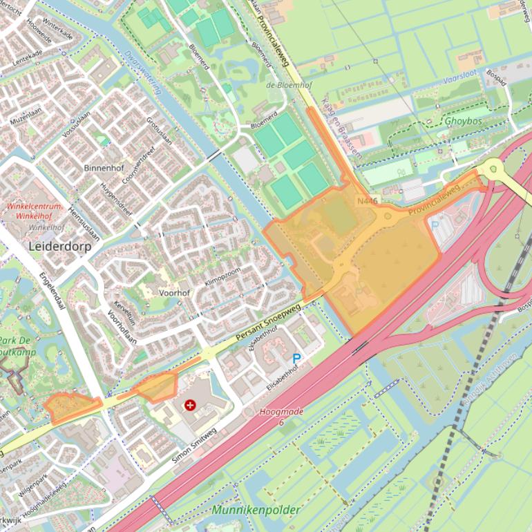 Kaart van postcodegebied 2353KA.