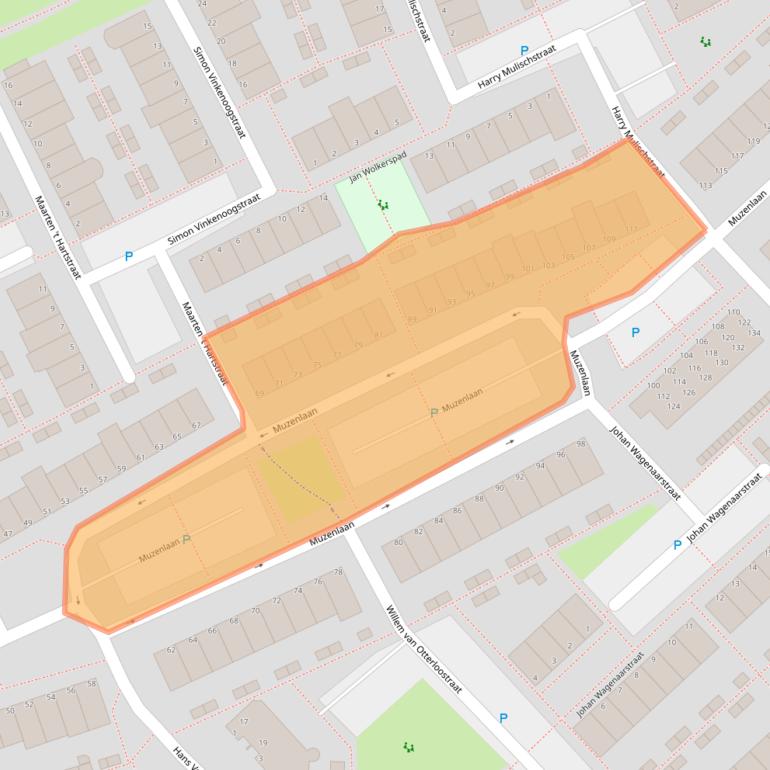 Kaart van postcodegebied 2353KC.