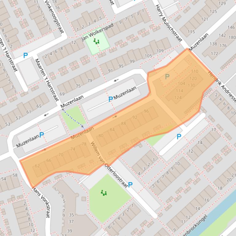 Kaart van postcodegebied 2353KG.