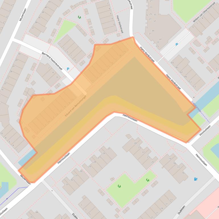 Kaart van postcodegebied 2353KJ.