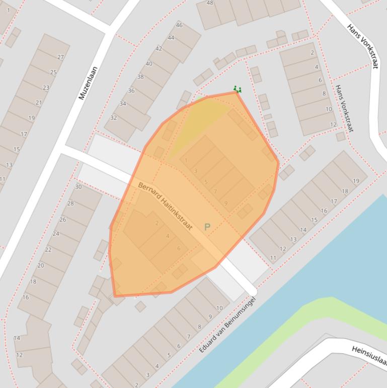 Kaart van postcodegebied 2353KK.