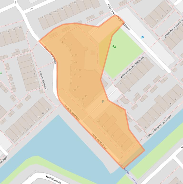 Kaart van postcodegebied 2353KL.