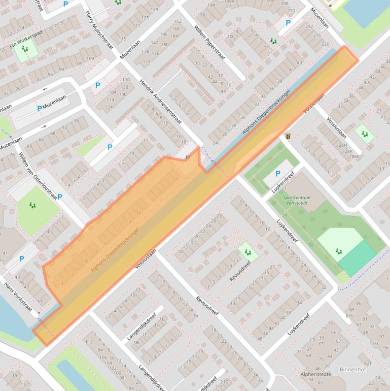 Kaart van postcodegebied 2353KN.