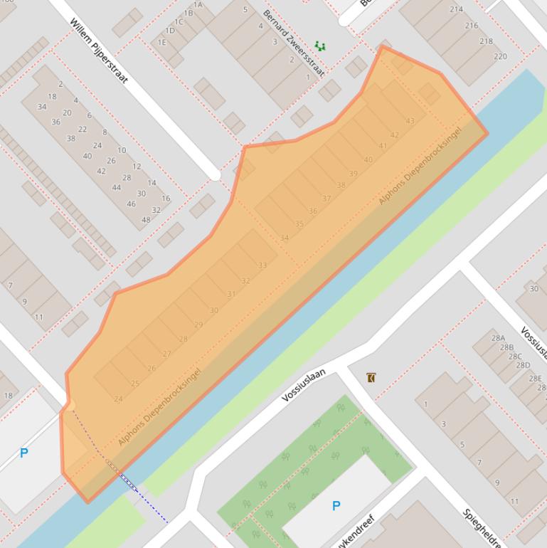 Kaart van postcodegebied 2353KP.