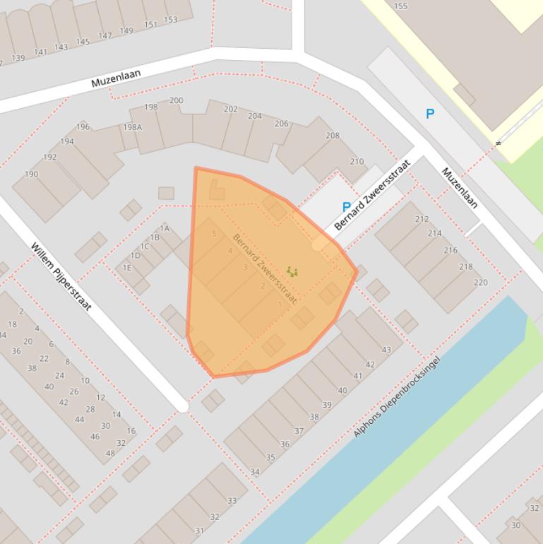 Kaart van postcodegebied 2353KZ.