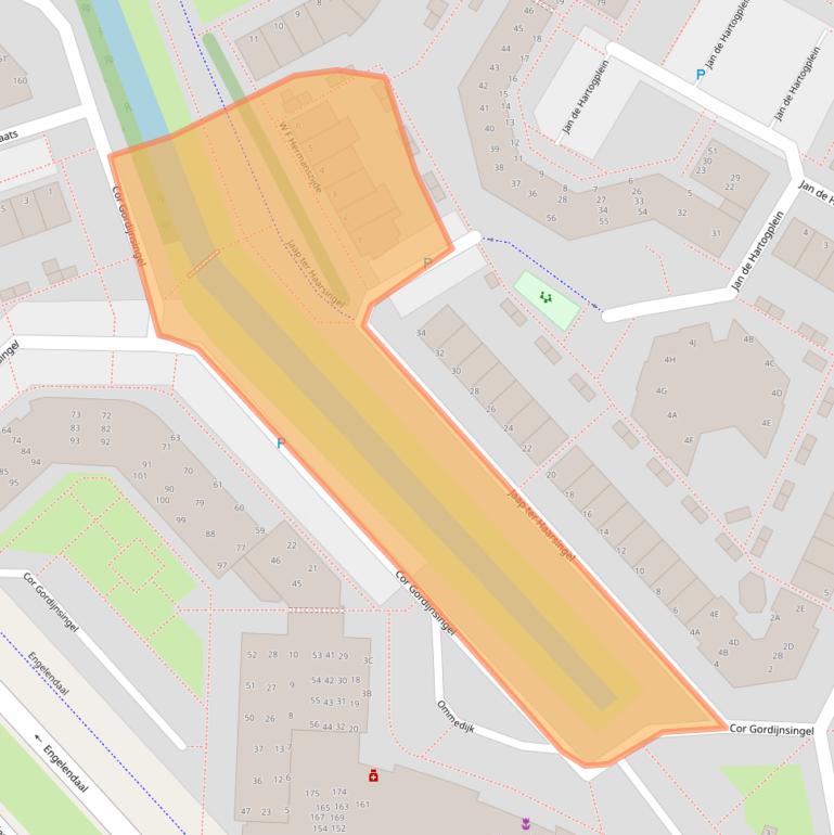 Kaart van postcodegebied 2353LT.