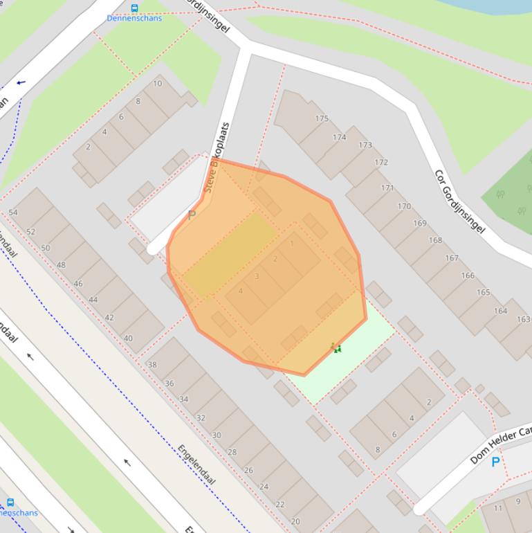 Kaart van postcodegebied 2353MC.