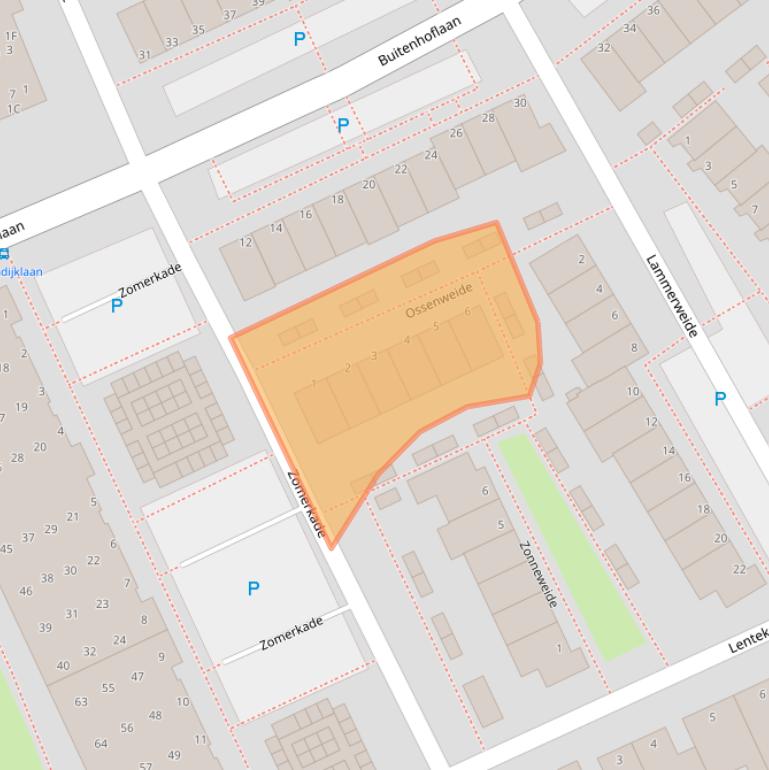 Kaart van postcodegebied 2353MH.