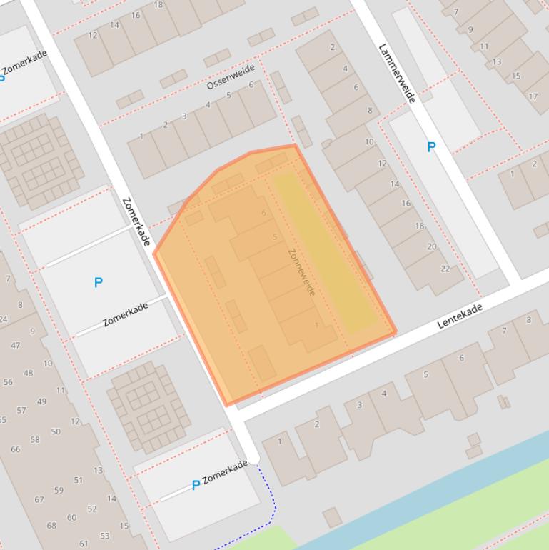 Kaart van postcodegebied 2353MJ.