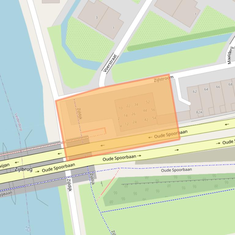 Kaart van postcodegebied 2353NP.