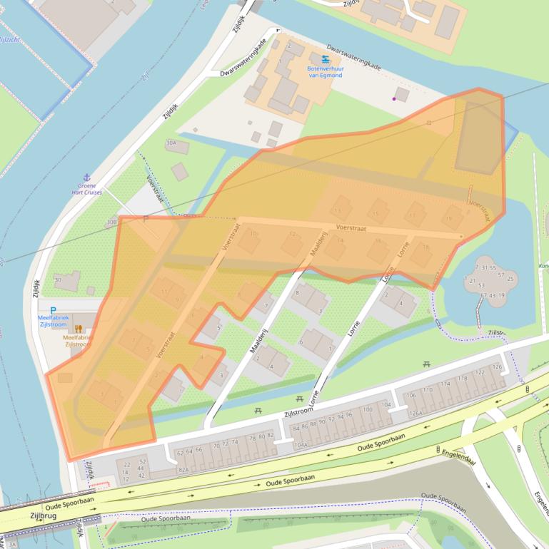 Kaart van postcodegebied 2353NS.