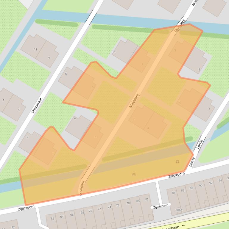 Kaart van postcodegebied 2353NT.