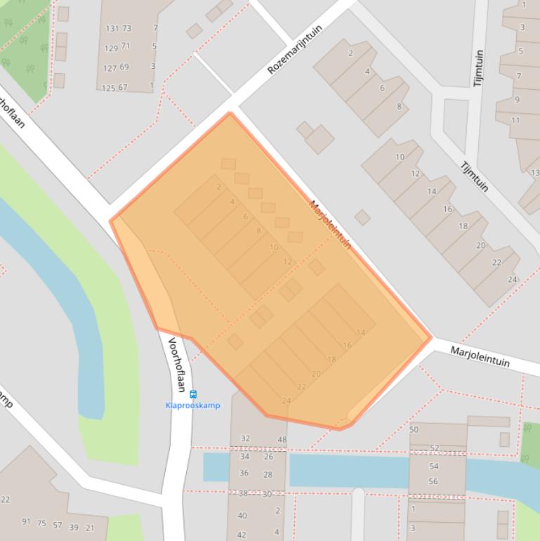 Kaart van postcodegebied 2353PK.