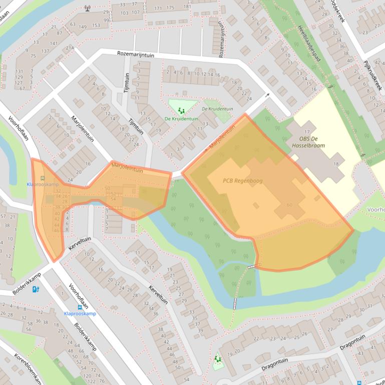 Kaart van postcodegebied 2353PL.