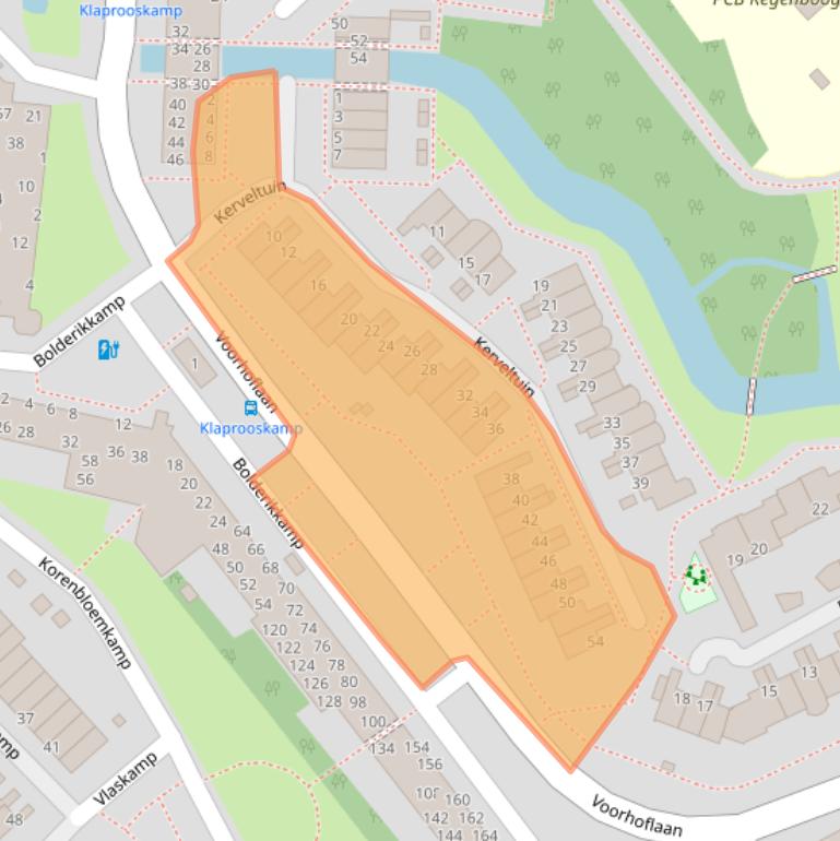 Kaart van postcodegebied 2353PN.
