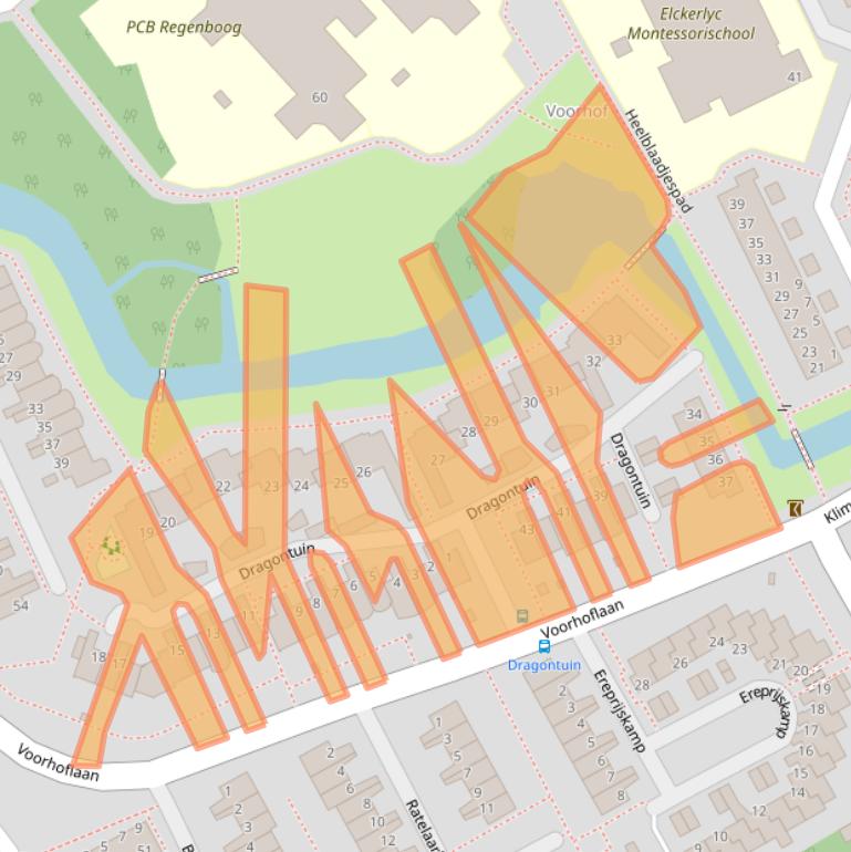 Kaart van postcodegebied 2353PP.