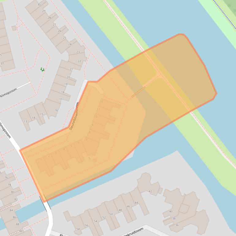 Kaart van postcodegebied 2353RA.