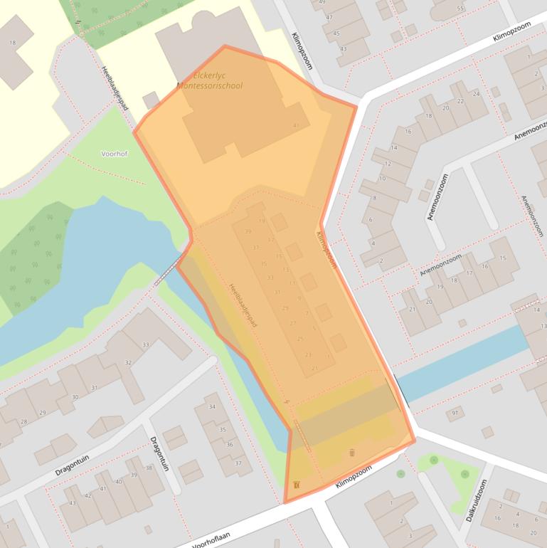 Kaart van postcodegebied 2353RE.