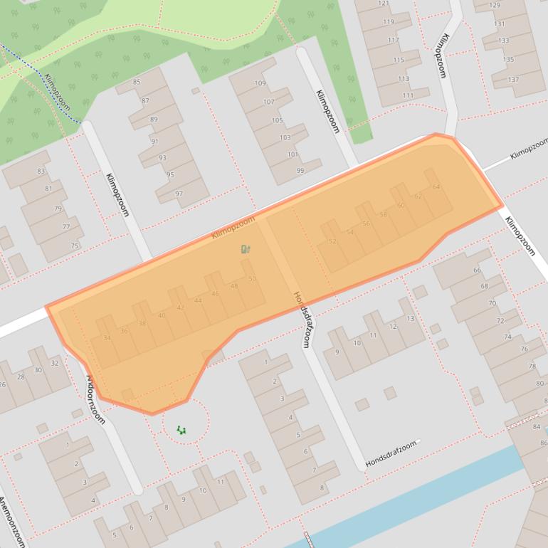 Kaart van postcodegebied 2353RK.