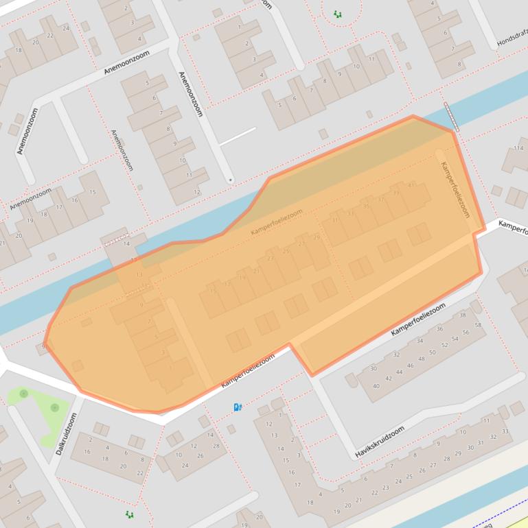 Kaart van postcodegebied 2353RR.