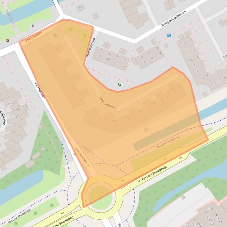 Kaart van postcodegebied 2353RW.